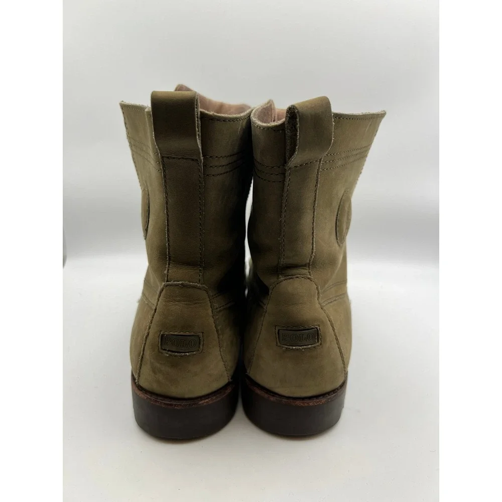 Polo Ralph Lauren Ranger Boots Mens 11.5 D Olive Green Leather Lug Sole 14557